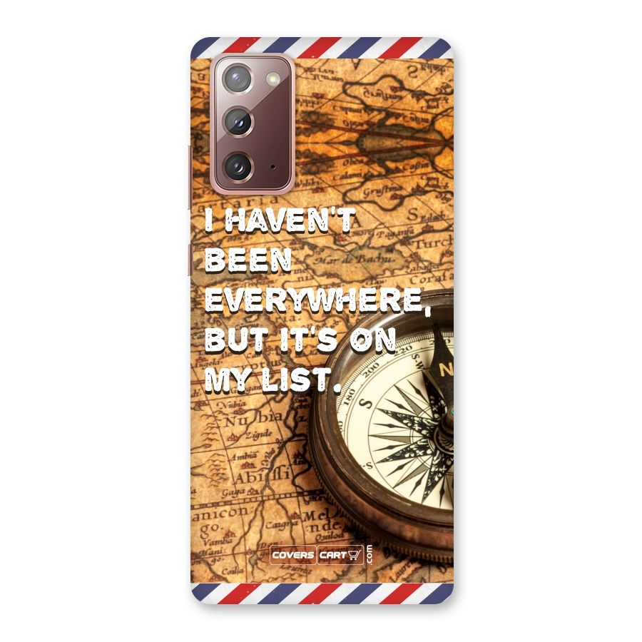 Travel Map Back Case for Galaxy Note 20