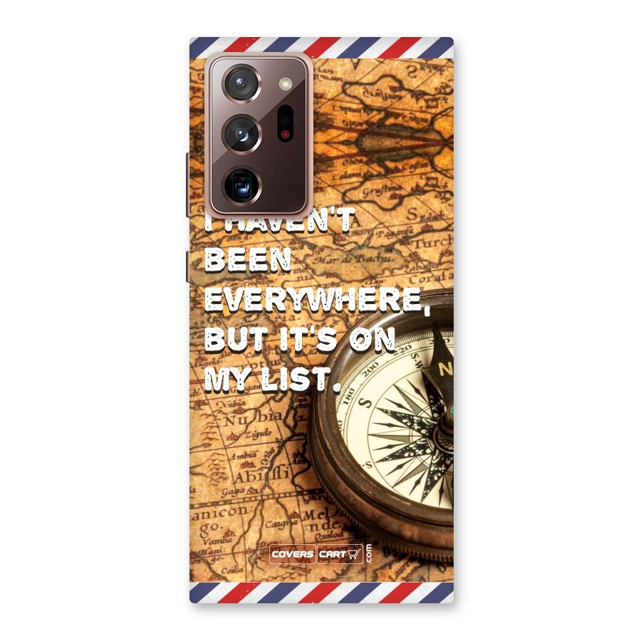 Travel Map Back Case for Galaxy Note 20 Ultra