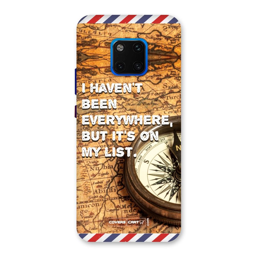 Travel Map Back Case for Huawei Mate 20 Pro