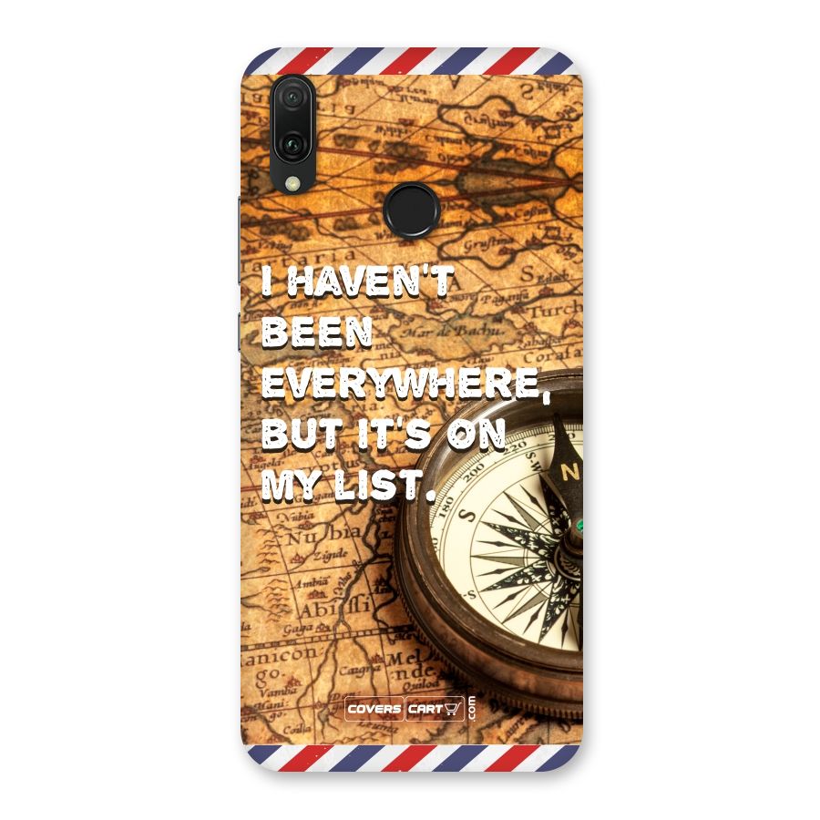 Travel Map Back Case for Huawei Y9 (2019)