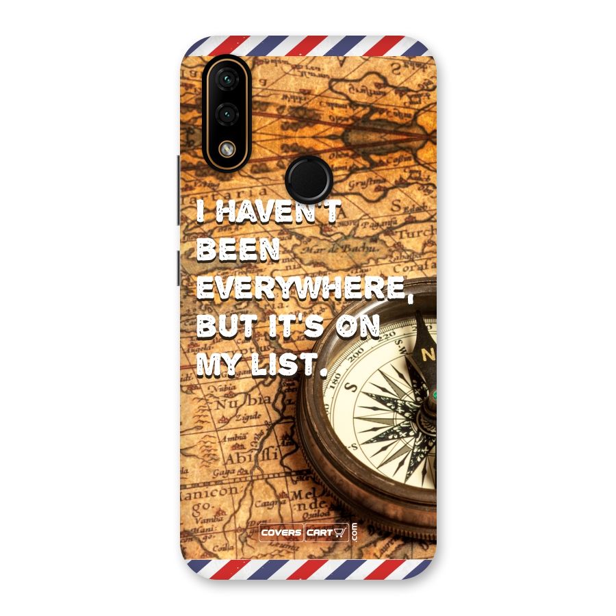 Travel Map Back Case for Lenovo A6 Note