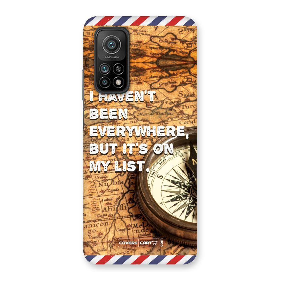 Travel Map Back Case for Mi 10T 5G