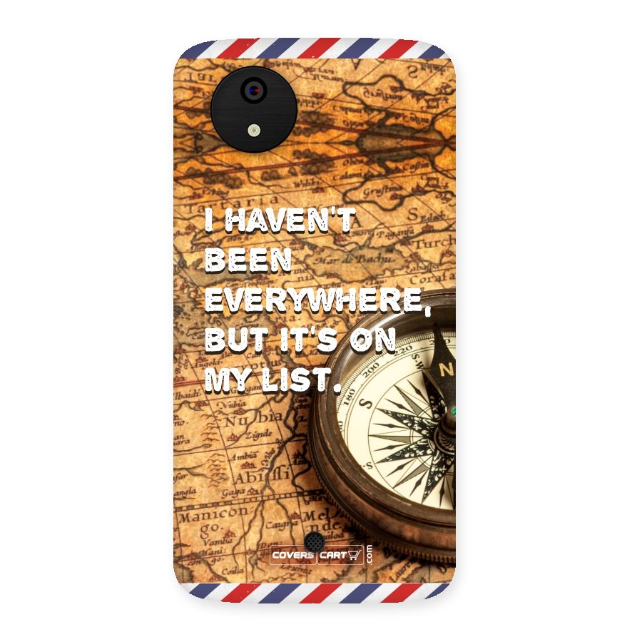Travel Map Back Case for Micromax Canvas A1