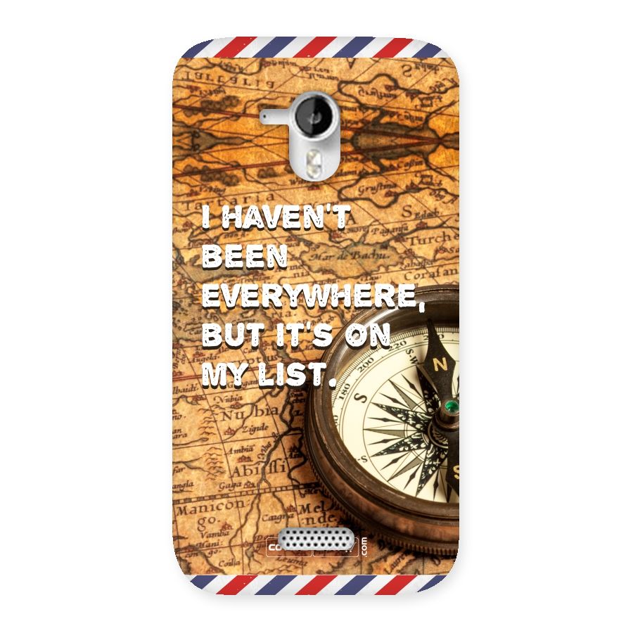 Travel Map Back Case for Micromax Canvas HD A116