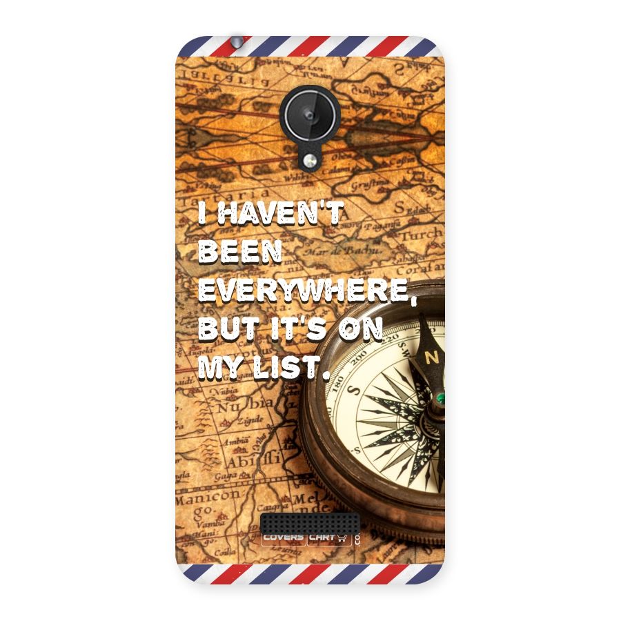 Travel Map Back Case for Micromax Canvas Spark Q380