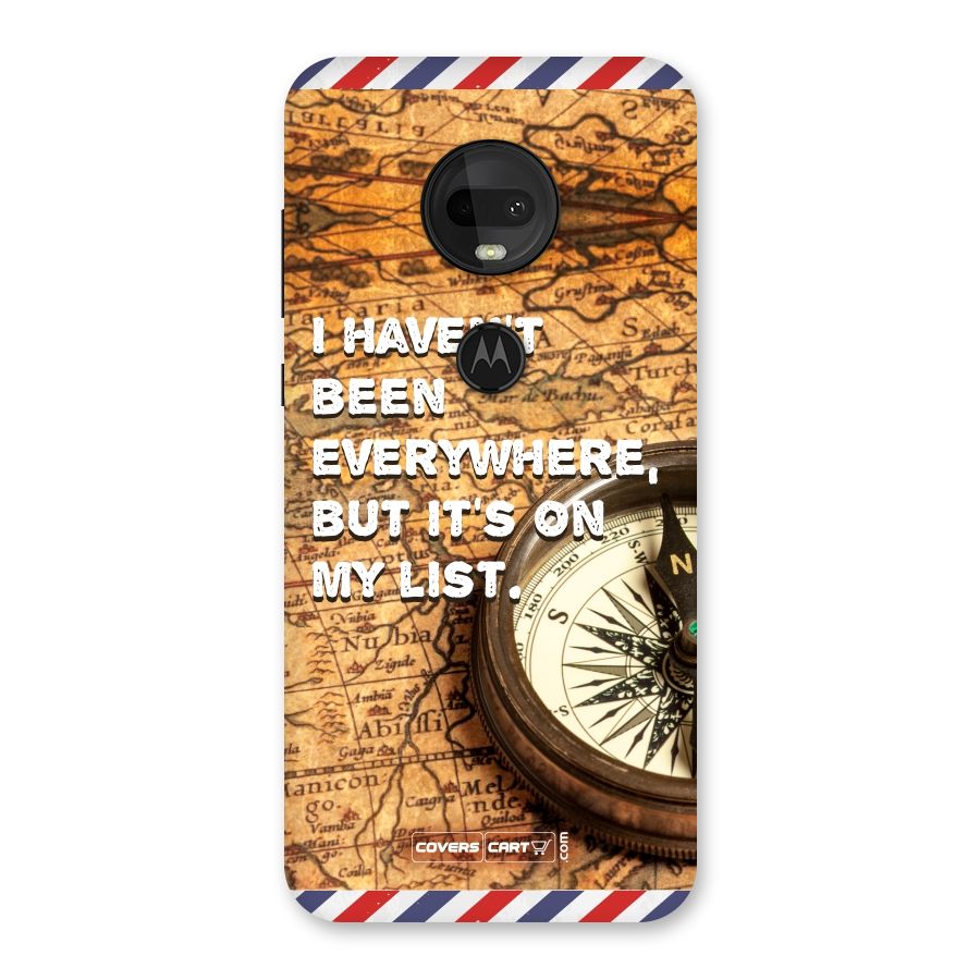 Travel Map Back Case for Moto G7