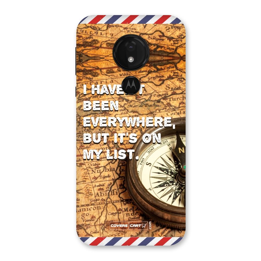 Travel Map Back Case for Moto G7 Power