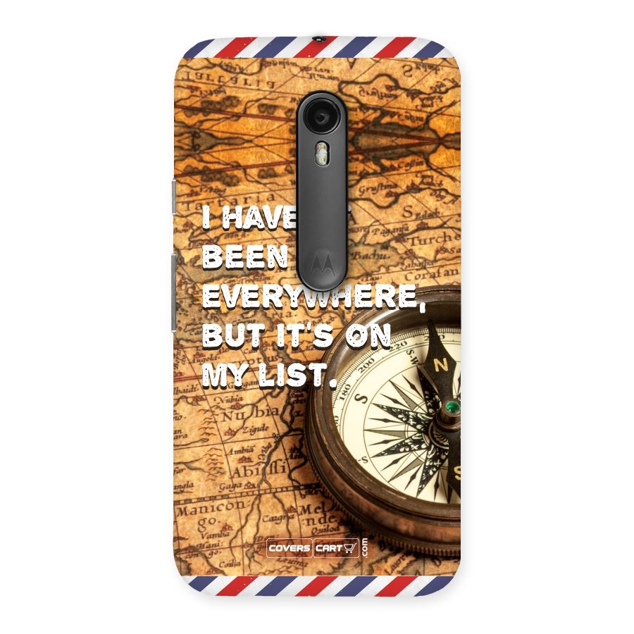 Travel Map Back Case for Moto G Turbo