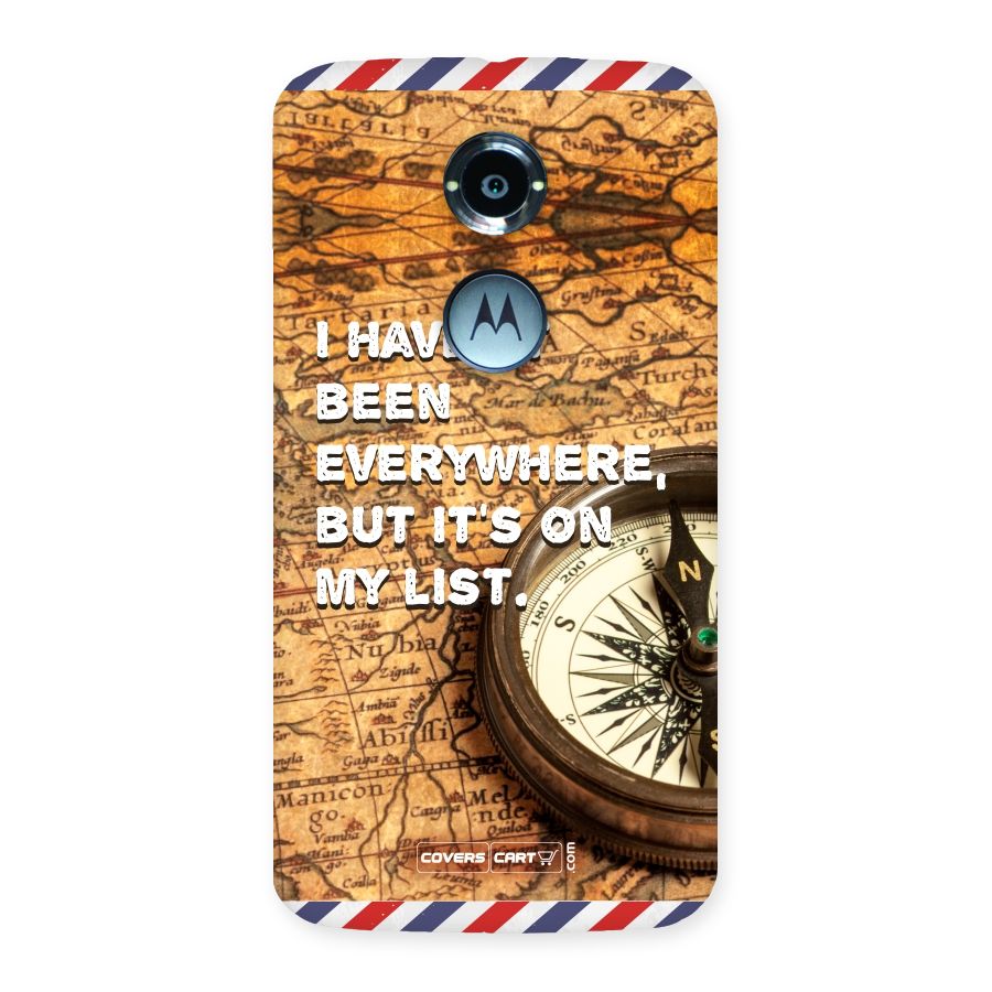 Travel Map Back Case for Moto X 2nd Gen
