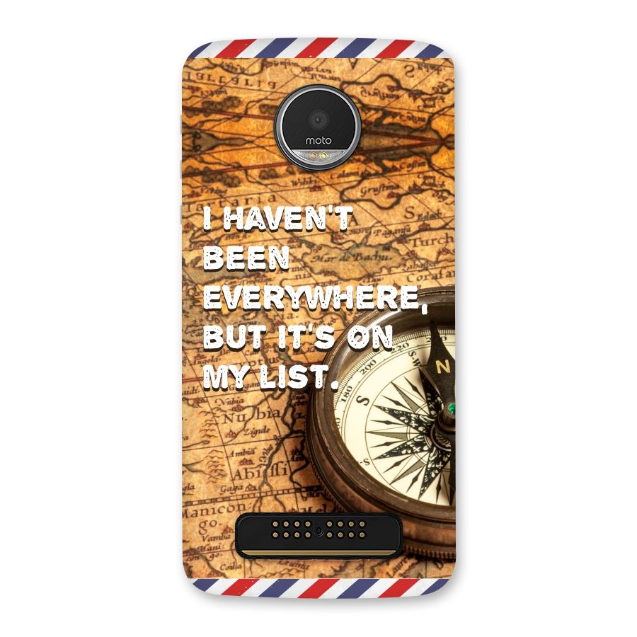 Travel Map Back Case for Moto Z Play