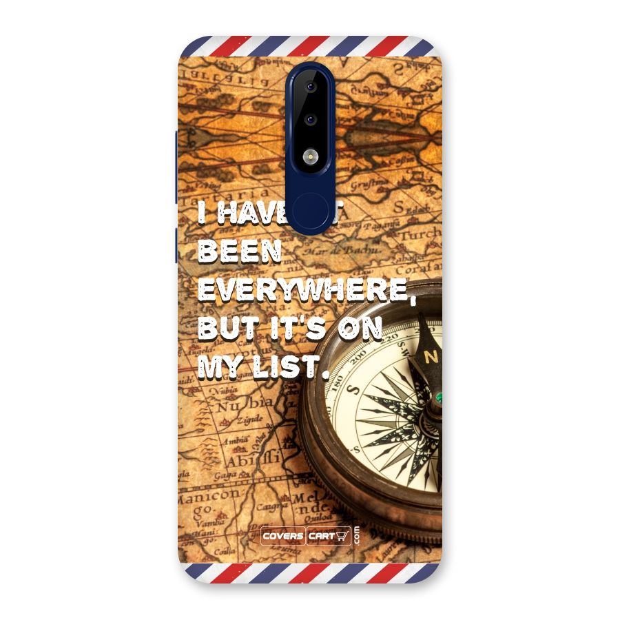 Travel Map Back Case for Nokia 5.1 Plus