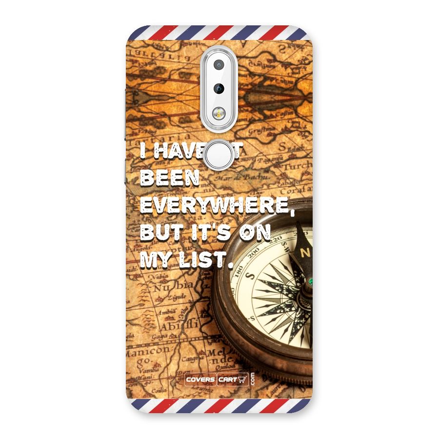 Travel Map Back Case for Nokia 6.1 Plus