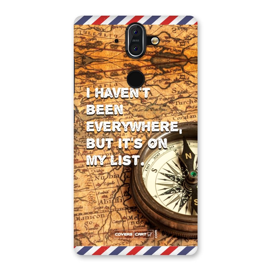 Travel Map Back Case for Nokia 8 Sirocco