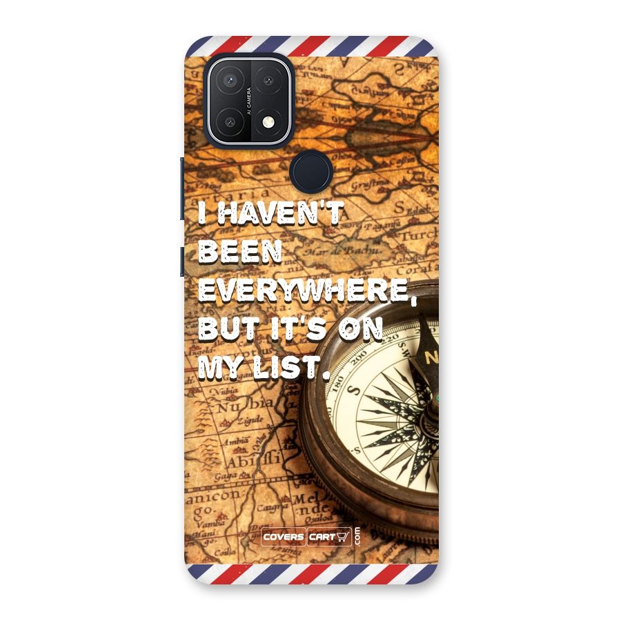 Travel Map Back Case for Oppo A15