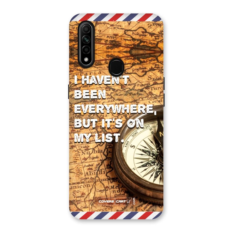 Travel Map Back Case for Oppo A31