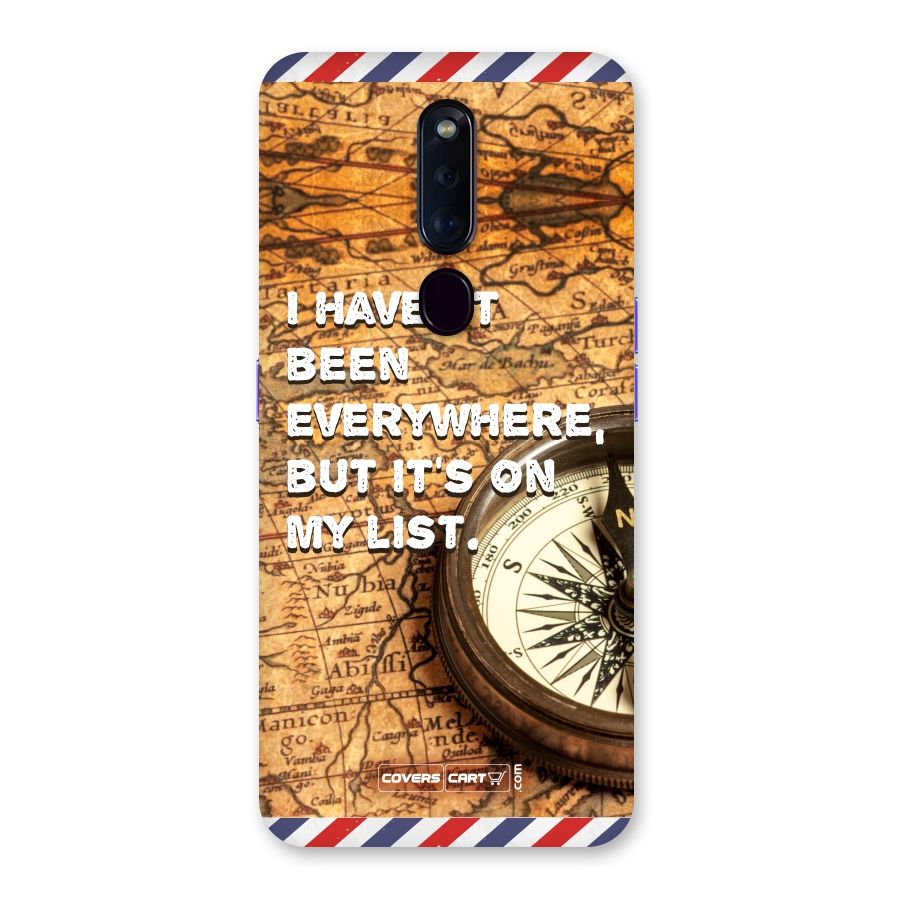 Travel Map Back Case for Oppo F11 Pro