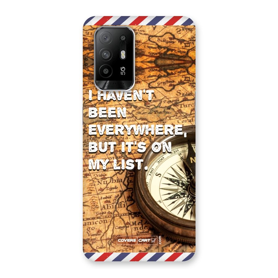 Travel Map Back Case for Oppo F19 Pro Plus 5G