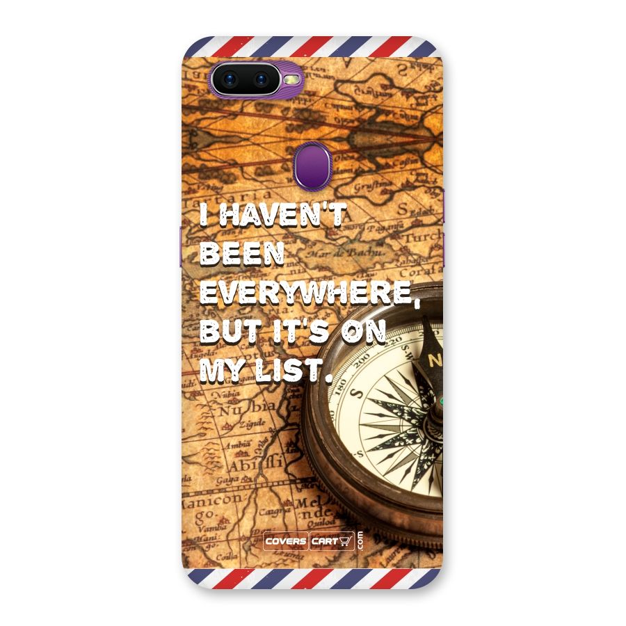 Travel Map Back Case for Oppo F9