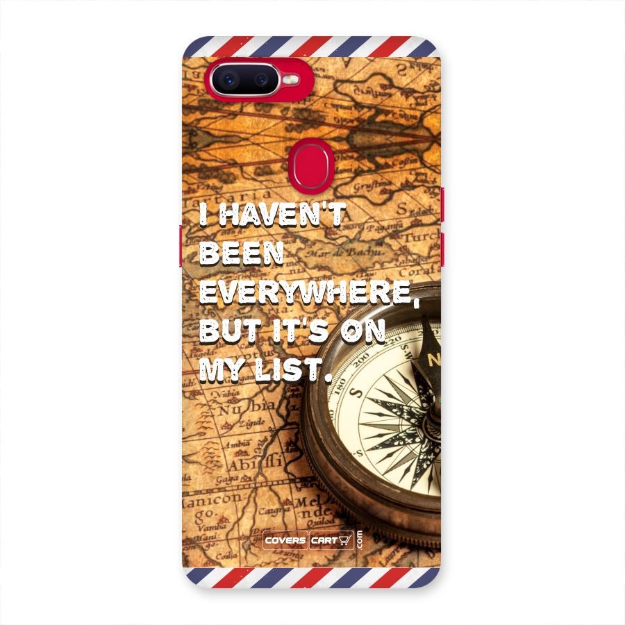 Travel Map Back Case for Oppo F9 Pro