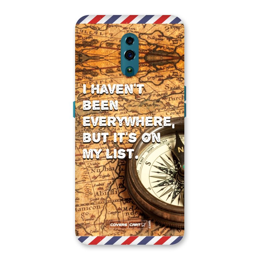 Travel Map Back Case for Oppo Reno