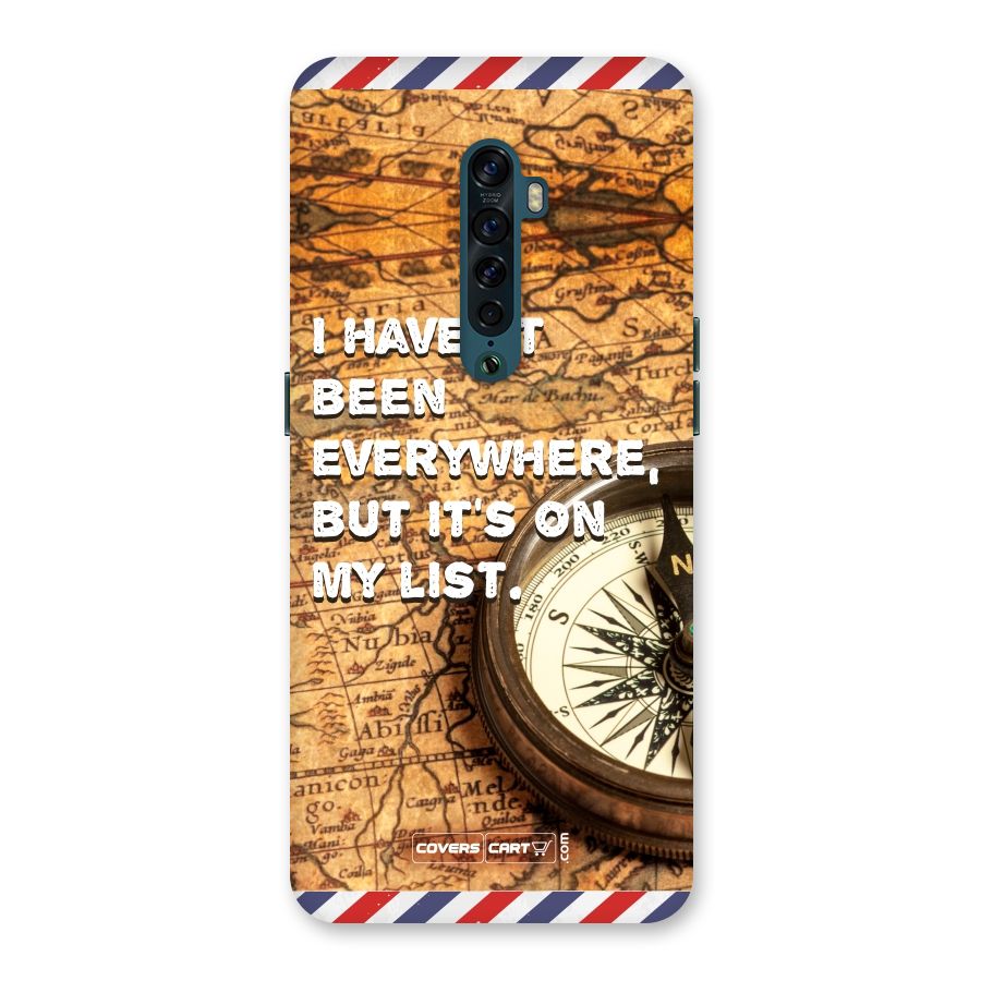 Travel Map Back Case for Oppo Reno2