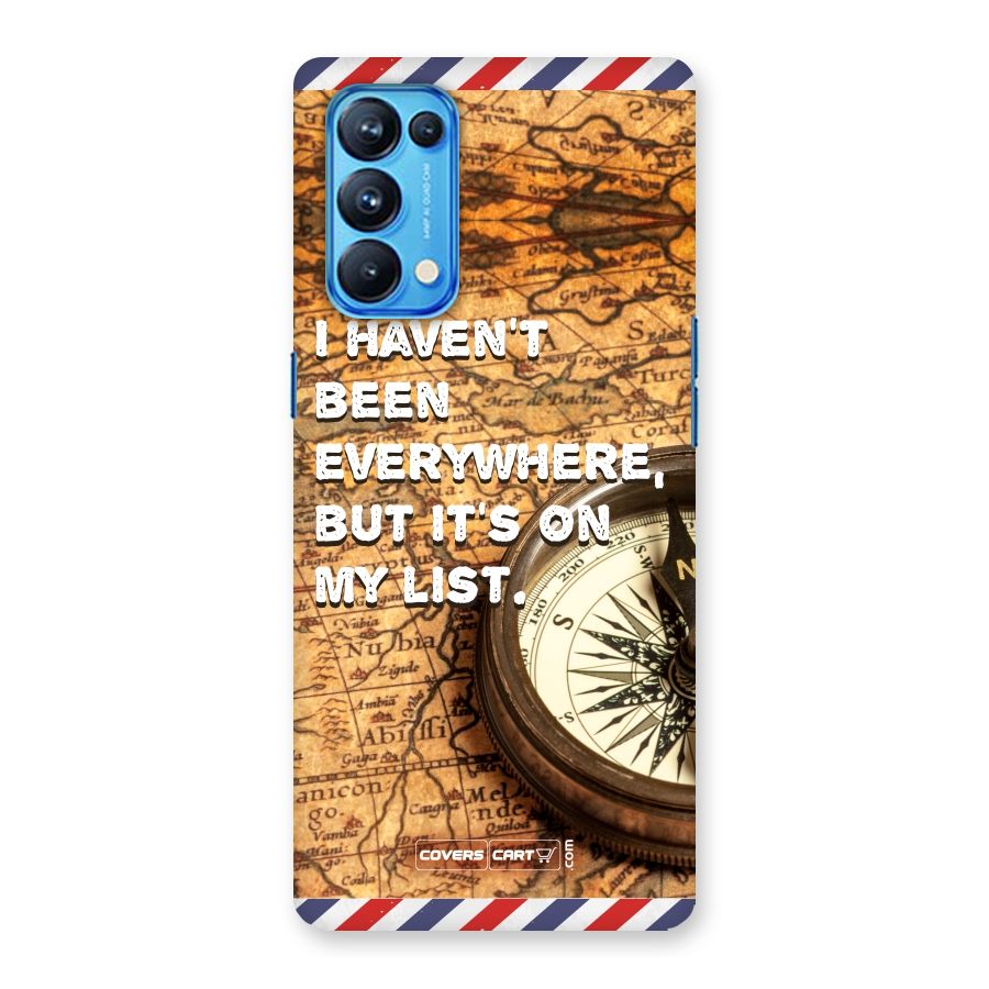 Travel Map Back Case for Oppo Reno5 Pro 5G