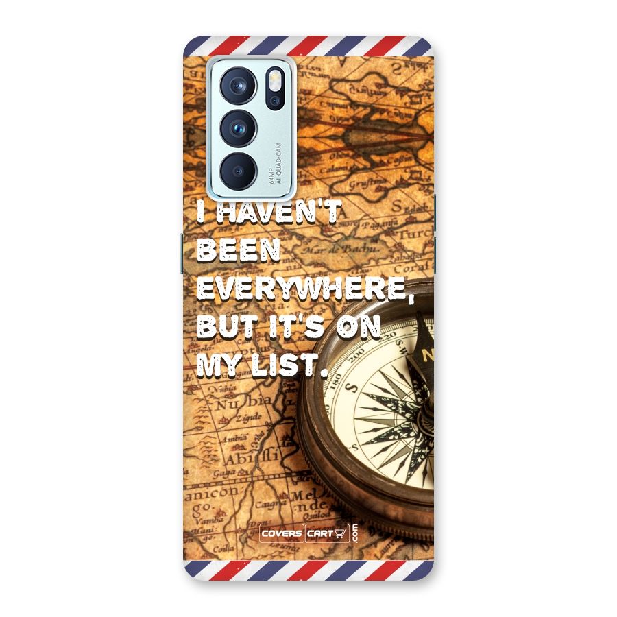 Travel Map Back Case for Oppo Reno6 Pro 5G