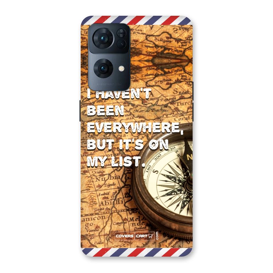 Travel Map Back Case for Oppo Reno7 Pro 5G