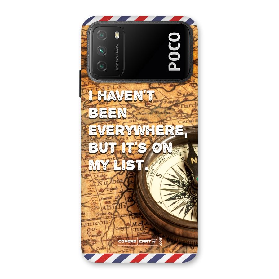 Travel Map Back Case for Poco M3