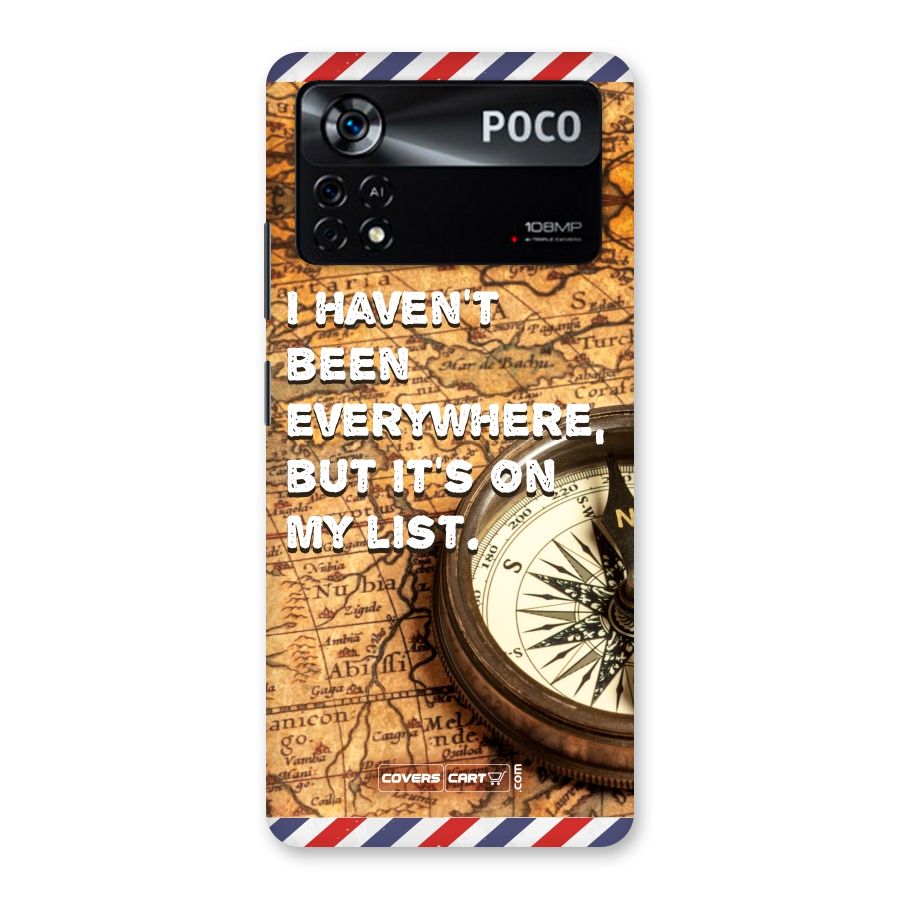 Travel Map Back Case for Poco X4 Pro 5G