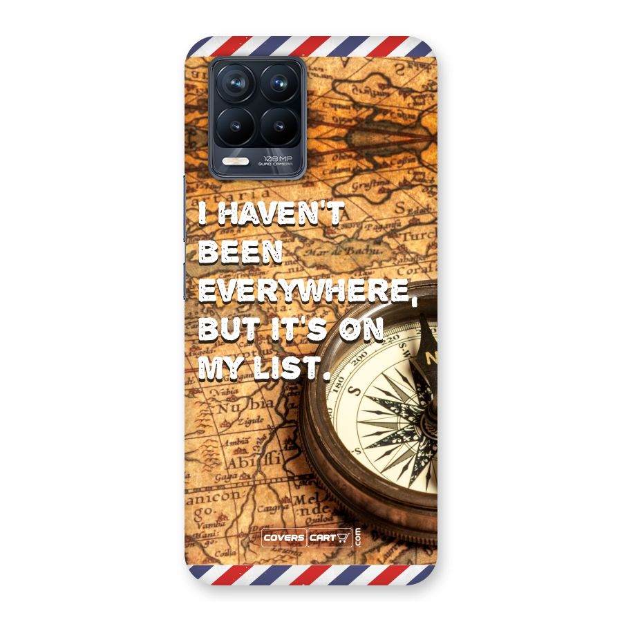 Travel Map Back Case for Realme 8 Pro
