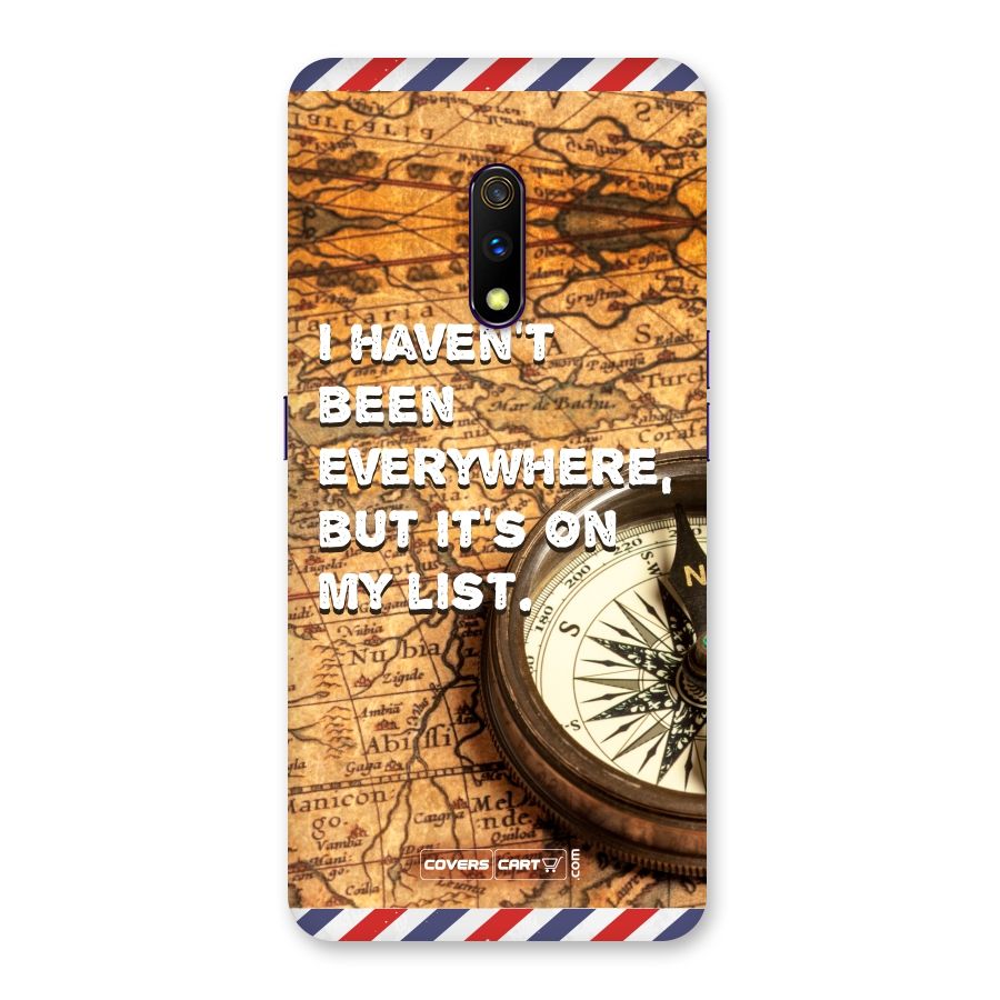 Travel Map Back Case for Realme X