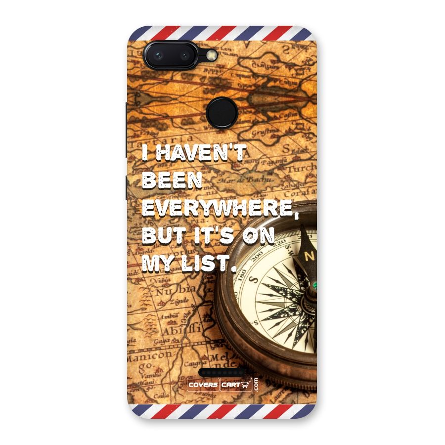 Travel Map Back Case for Redmi 6