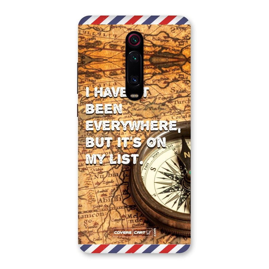 Travel Map Back Case for Redmi K20