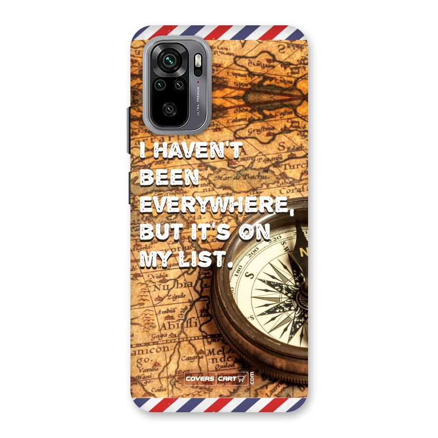 Travel Map Back Case for Redmi Note 10