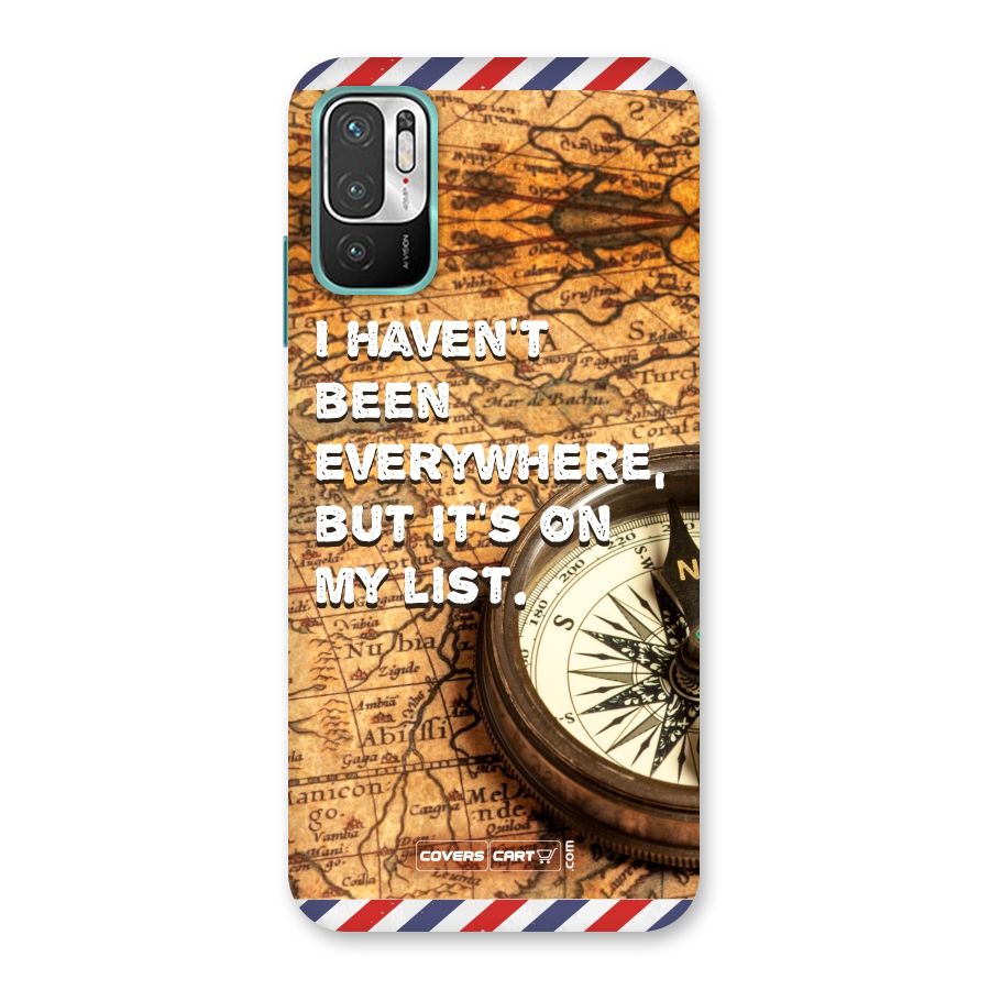 Travel Map Back Case for Redmi Note 10T 5G