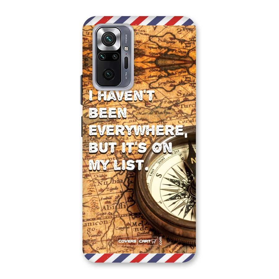 Travel Map Back Case for Redmi Note 10 Pro Max
