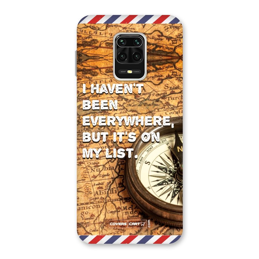 Travel Map Back Case for Redmi Note 9 Pro Max
