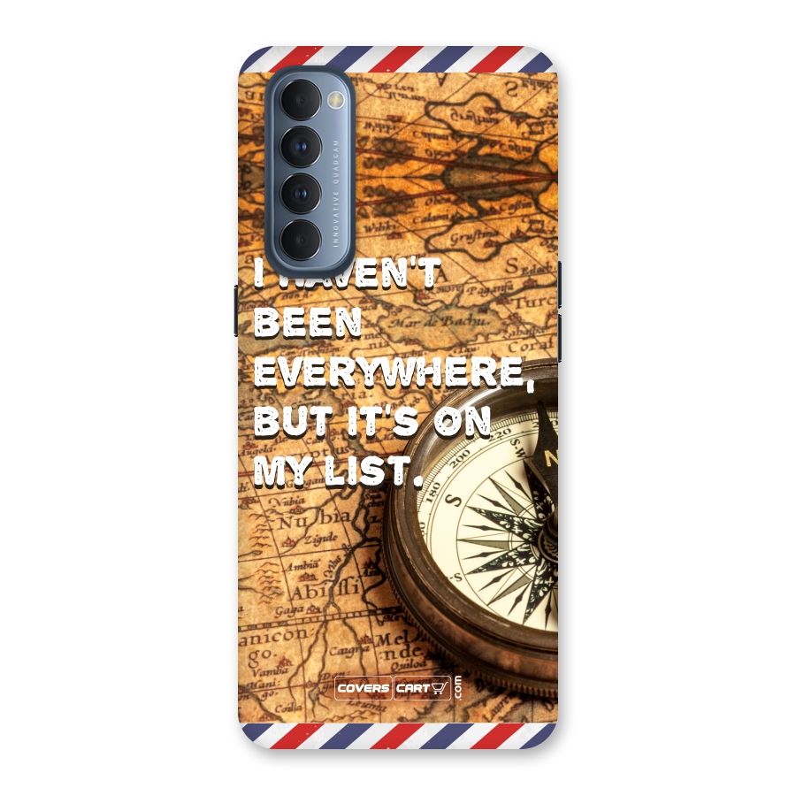 Travel Map Back Case for Reno4 Pro