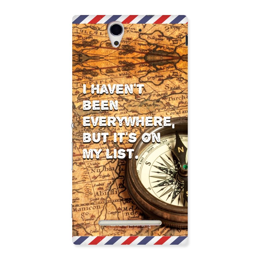 Travel Map Back Case for Sony Xperia C3