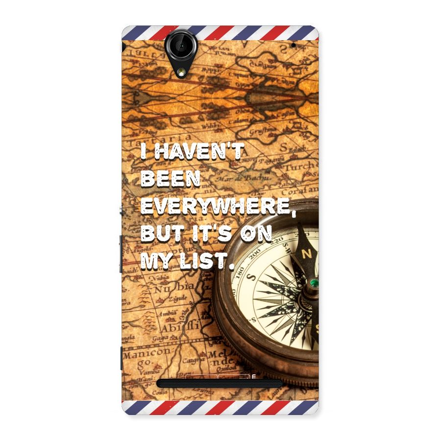 Travel Map Back Case for Sony Xperia T2