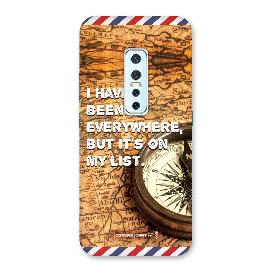 Travel Map Back Case for Vivo V17 Pro