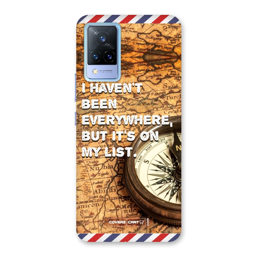 Travel Map Back Case for Vivo V21 5G