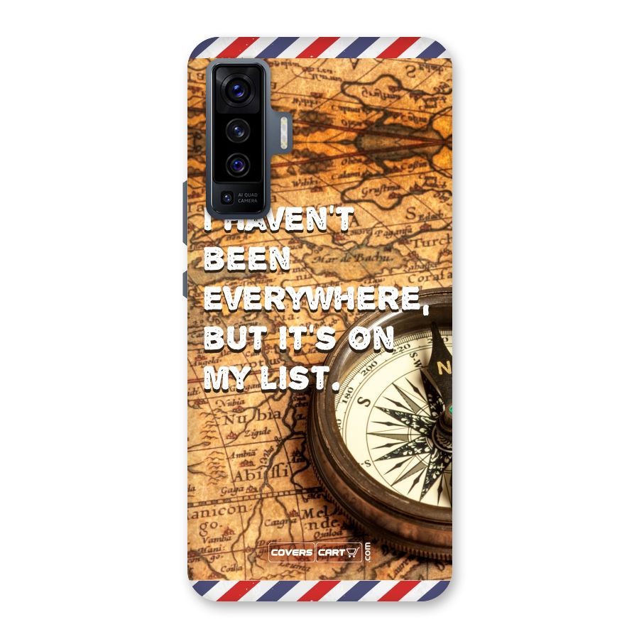 Travel Map Back Case for Vivo X50