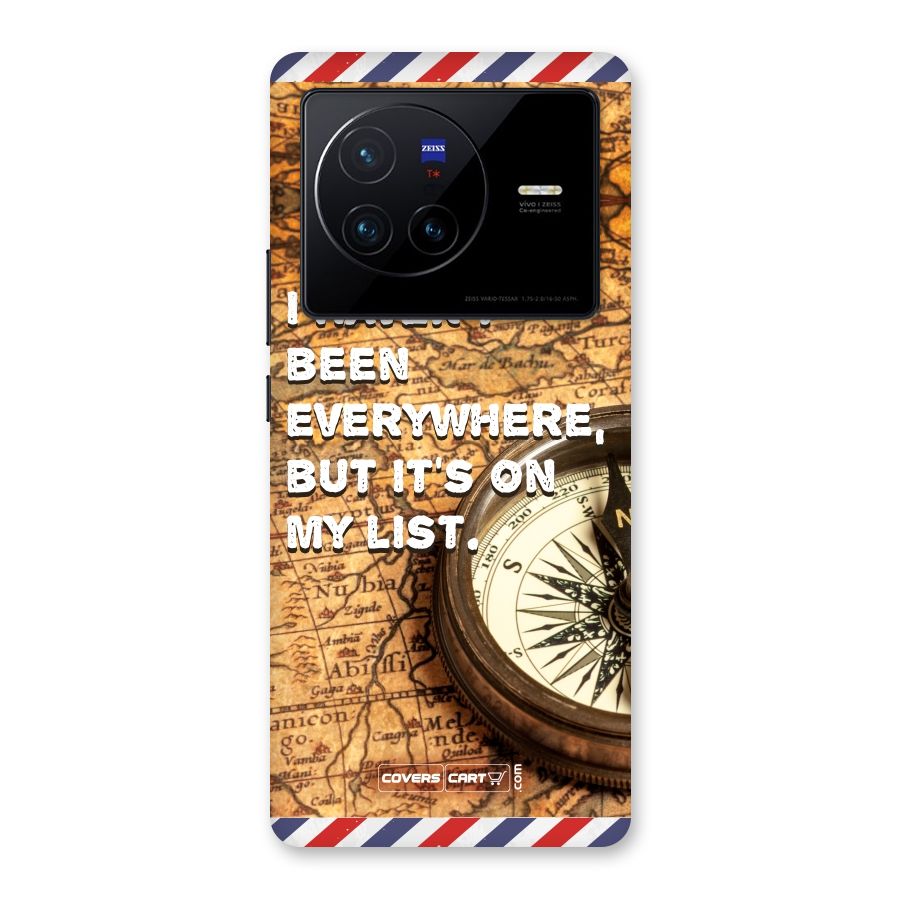 Travel Map Back Case for Vivo X80