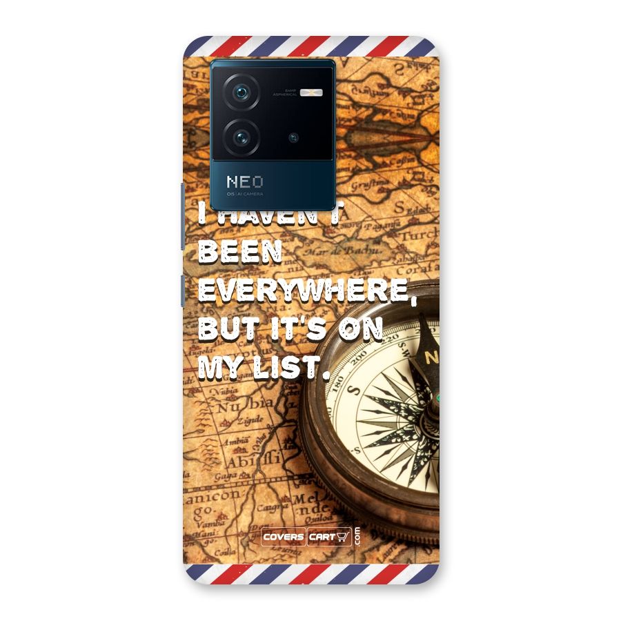 Travel Map Back Case for Vivo iQOO Neo 6 5G