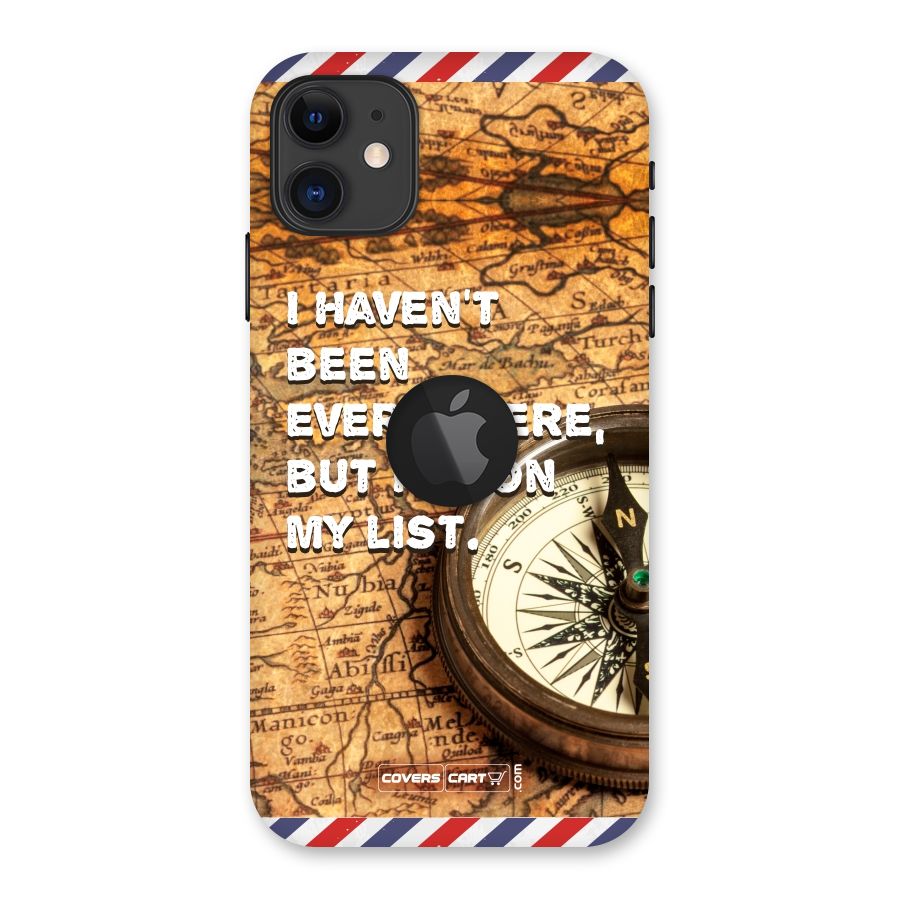 Travel Map Back Case for iPhone 11 Logo Cut