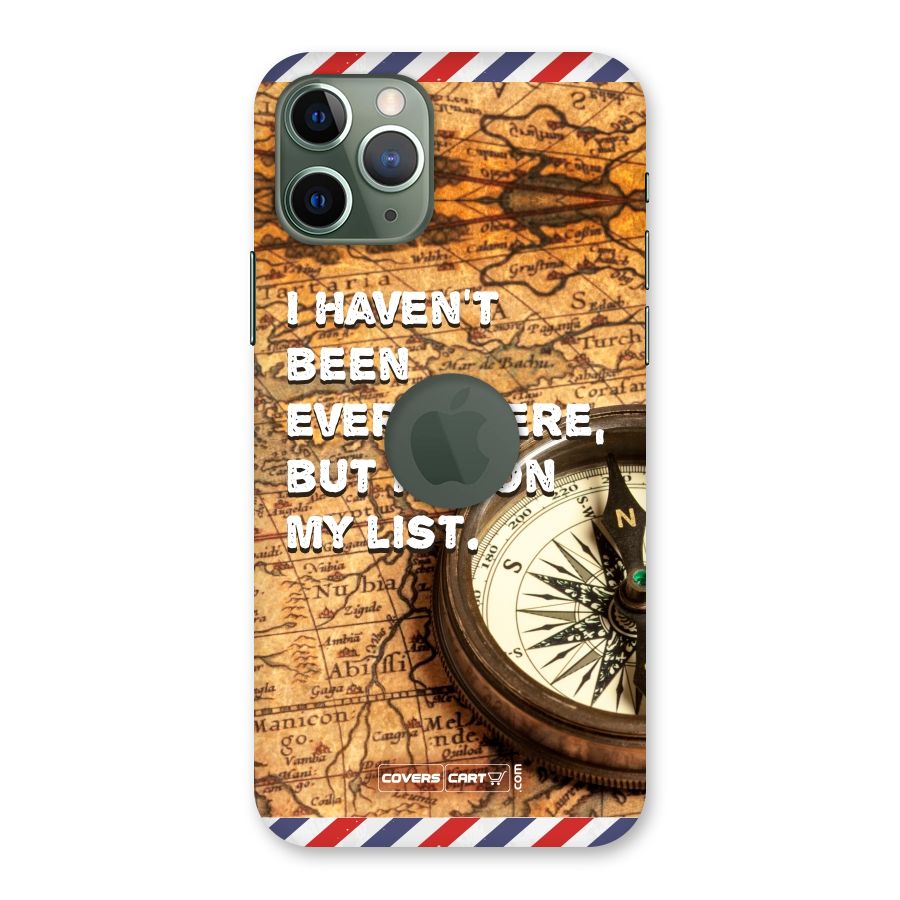 Travel Map Back Case for iPhone 11 Pro Logo  Cut