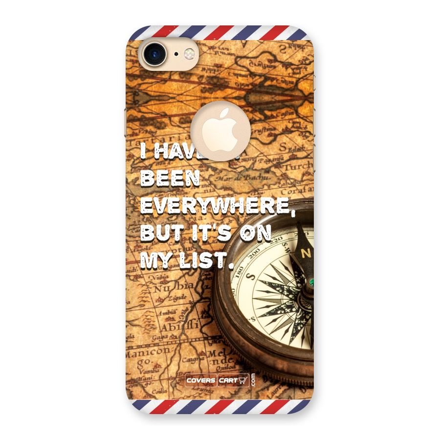 Travel Map Back Case for iPhone 7 Logo Cut
