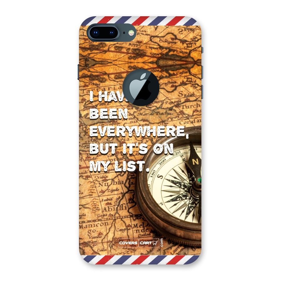 Travel Map Back Case for iPhone 7 Plus Logo Cut